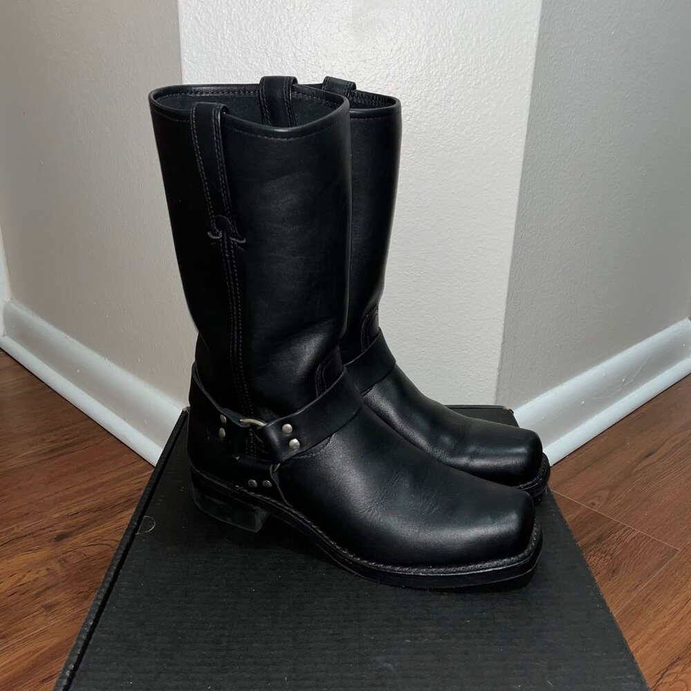 SOLD - Frye Harness 12R Boots Black US Mens Size 12 M